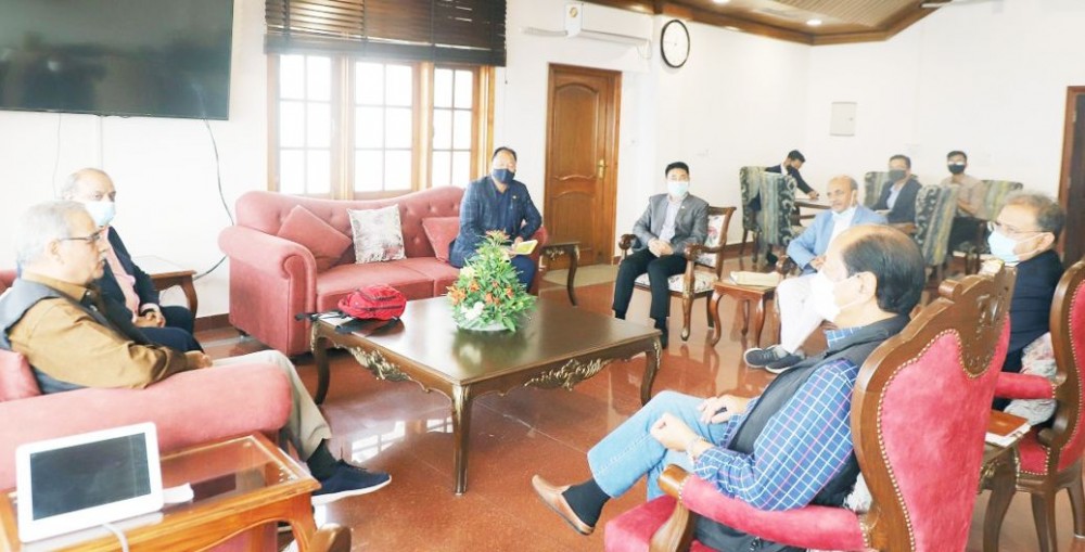 The PCI team interacting with CM Rio at his residential office in Kohima on March 23. (DIPR Photo)